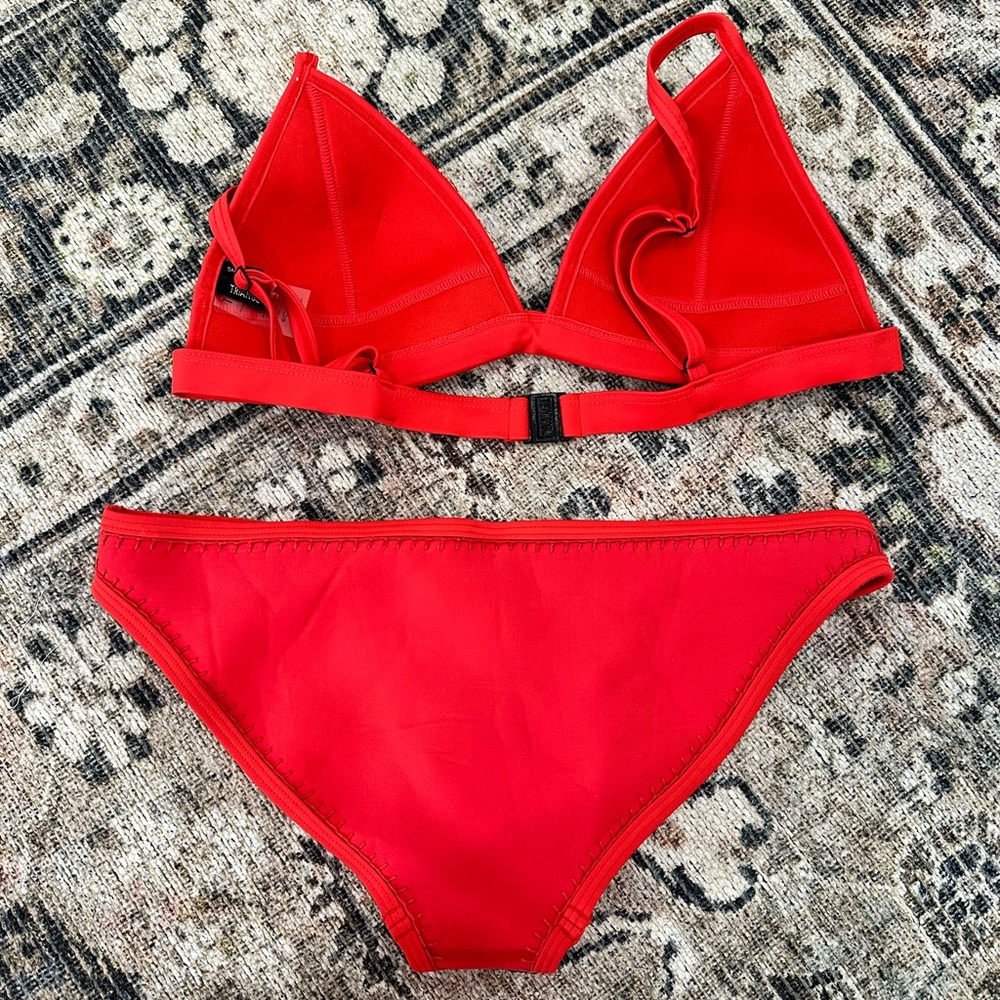 Red triangle bikini! Top size small+ bottoms size xsmall